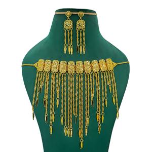 Khanaqi Necklace With Earrings <b>Jewellery</b> <b>Set</b> Gold Plated High Quality Fashion Jewelry Necklace Arabic <b>Jewellery</b> <b>for</b> <b>Women</b> - Product Image 4