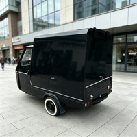 Piaggio Electric Tricycle Food Truck, Fully Equipped Mobile Kitchen Cart Beer Bar Trailer for Coffee Hot Dog Ice Cream
