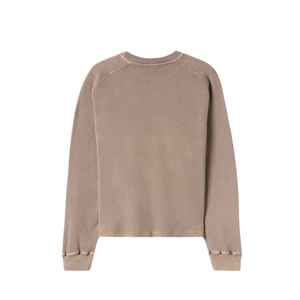 Women Long Plain Cotton Sweatshirts Unisex <b>Drop</b> Shoulder Fleece Sweat Shirt Women Custom Sweatshirt Crewneck Sweatshirt - Product Image 2