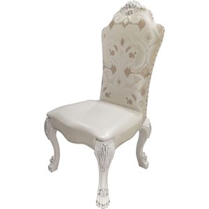 Set di 2 Sedie Laterali Avorio e Bianco Osso con Eleganti Gambe a Artiglio per Sala da Pranzo, Comode e Raffinate - Product Image 1