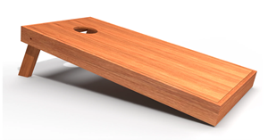 Jeu de Cornhole en bois avec 8 sacs de haricots rouges et bleus, équipement de jeu d'extérieur durable - Product Image 2