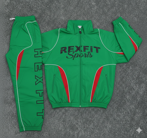 ชุดวอร์ม Rexfit OEM แบบมีโลโก้สะท้อนแสง ผลิตจากผ้าโพลีเอสเตอร์ผสมคอตตอน สำหรับผู้ชาย พิมพ์ลายสองชิ้น ชุดวอร์มแบบมีซิป ชุดกันลมสำหรับผู้ชาย - Product Image 3