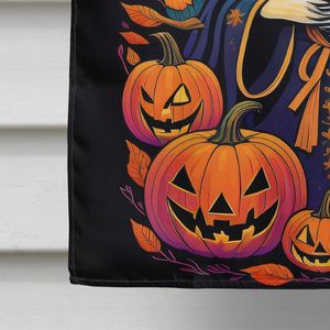 Shiba Inu Witchy Halloween gran poliéster casa bandera Multicolor porche manga poste decorativo patio Banner ilustraciones colgante de pared - Product Image 4