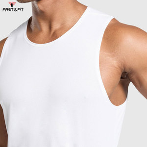 Débardeur de sport en coton pour homme, personnalisable avec logo, couleur unie, sans manches, respirant, séchage rapide, tissu gaufré, idéal pour la musculation et le fitness - Product Image 6