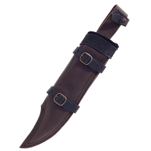 Funda de cuero clásica para cuchillo multiusos, cuchillo de camping y cuchillo de chef, con cómoda correa para el cinturón. - Product Image 3