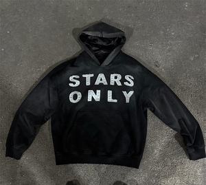 Conjunto personalizado de chándal con lavado ácido bordado de algodón pantalones de chándal acampanados desgastados y sudaderas con capucha para hombres y mujeres - Product Image 2