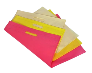 Recyclable Shopping Tote Bags Stylish Handle Custom Printed D-Cut Nonwoven Grocery Bags for Gift Packaging Use - Product Image 5