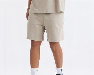 Shorts basiques tendance en pur coton, décontractés, en molleton français, avec cordon de serrage pour hommes - Product Image 5