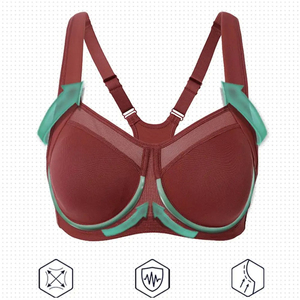 Soutien-gorge de sport sans couture respirant à col rond et sans manches pour femme, avec logo personnalisé, maintien élevé, pour la gym et le fitness, disponible en plusieurs couleurs - Product Image 5