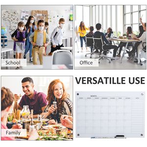 Lavagna Magnetica in Vetro 35"x23" Senza Cornice con Pennarelli e Gomma per Casa e Ufficio, Calendario Mensile - Product Image 5