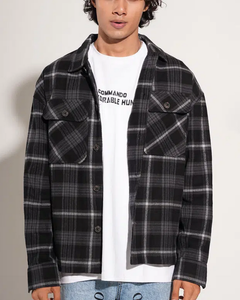 Camisas de Franela a Cuadros para Hombre, Estilo Casual, con Botones, para Otoño e Invierno, 100% Algodón, con Bolsillos, Ligeras, Personalizadas OEM 2026 - Product Image 2