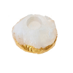Porte-bougie en pierre naturelle cristal quartz agate naturelle porte-bougie pierre précieuse cristal reiki guérison vente en gros - Product Image 1