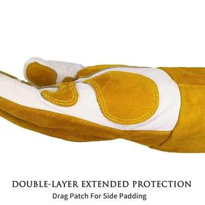 Gants de travail en cuir de mouton pour la sécurité en usine, le jardinage et la soudure - Product Image 4