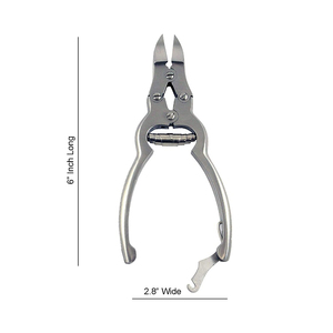 Professional Cantilever Nail Cutter 6'' German Steel Heavy Duty Nail Clipper Curved Jaws Barrel Spring <b>Lock</b> Toe Nail Nipper - Product Image 2