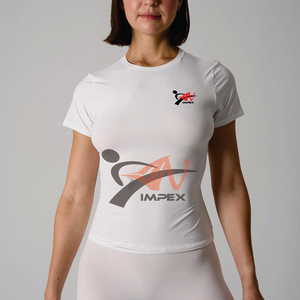 Camiseta Deportiva de Yoga para Mujer, 76% Poliamida, 24% Elastano, Ligera, Transpirable, Ajustada, de Manga Corta - Product Image 2