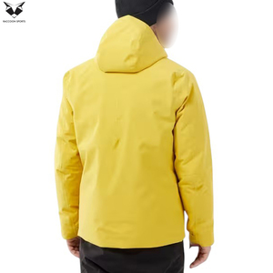 Chaqueta de esquí multipanel con cremallera completa, aislada, de color amarillo sólido, de primera calidad, cómoda, del mejor proveedor, precio mayorista - Product Image 4