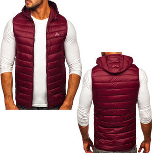 Gilet matelassé chaud d'hiver pour femme, coupe classique, sans manches, en polaire douce, avec pompon - Product Image 2