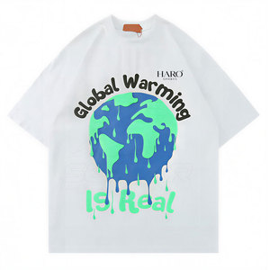 T-shirt streetwear respirant et doux, imprimé en relief, coton premium, graphisme en relief, confortable, mode décontractée pour hommes - Product Image 1