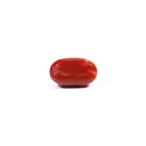 Premium Natural Red Coral 5.15 Carat Oval Cabochon Loose Gemstone for Fine Jewelry - Product Image 2