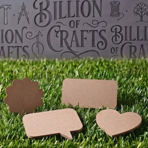 Unfinished MDF Craft Shapes Heart Speech Bubble Star Rectangle for DIY Projects and Creative Decor - Product Image 1