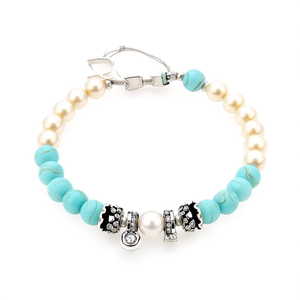 <b>Boho</b> Beaded Elephant <b>Bracelet</b> with Pearl and Diamond Accents-Alloy Jewelry for Wedding Party or Gift - Product Image 2