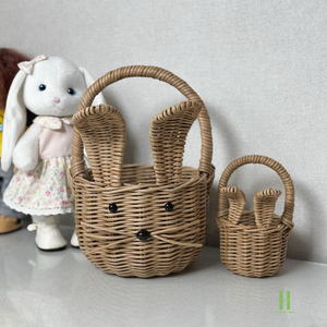 Meilleur panier de Pâques en gros en forme de lapin, panier tressé pour œufs de Pâques, panier à oreilles de lapin pour la chasse aux œufs de Pâques, emballage cadeau - Product Image 6