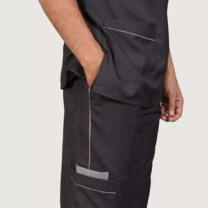 Wholesale Custom Logo Men's Medical Scrub Uniform <b>Set</b> V-neck Short Sleeve Nurse <b>Doctors</b> Dental Hospital Workwear Scrub Suit - Product Image 2