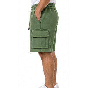 Wholesale <b>Mens</b> Waffle Knit <b>Shorts</b> Casual <b>Lounge</b> Sportswear Elastic Waist Drawstring Summer Gym Fitness Training Workout OEM <b>Mens</b> - Product Image 2