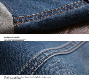 Chaqueta Casual con Capucha para Hombre, Versión Coreana 2024-2025, de Mezclilla, Corte Ajustado, Resistente al Viento, Moderna y Versátil para Primavera - Product Image 4