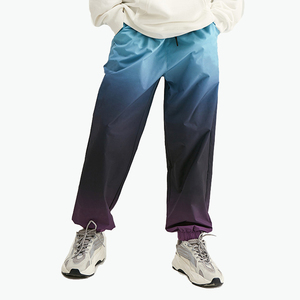 Men’s Gradient Jogger Pants Casual 100% Cotton Lightweight <b>Drawstring</b> Elastic Ankle Cuff Streetwear <b>Trousers</b> Eco Friendly - Product Image 5