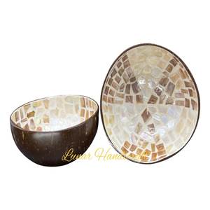 El mejor precio, colores personalizables, cuenco de laca de coco pintado a mano, cuchara decorativa para servir comida directamente de Vietnam - Product Image 2