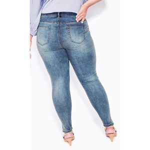 Pantalones Vaqueros de Mezclilla de Alta Calidad para Mujer, Ajustados, Elásticos, Transpirables, Talla Grande, Cintura Alta - Product Image 6