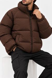 Blouson matelassé pour homme, fermeture éclair, col montant, coupe-vent, décontracté, hiver, coupe ample, rembourrage en polyester épais, longueur standard, ODM - Product Image 6