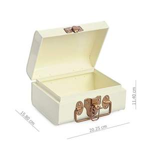 Antique Creations - Caja de Joyería de Metal de Lujo Color Verde Mar, Pequeña, con Cerradura, Estilo Vintage, para Guardar Anillos, Collares, Cosméticos, Regalos de Navidad - Product Image 5