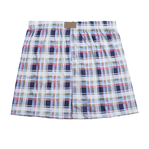Calzoncillos Bóxer para Hombre, Diseño Tartán Azul Medianoche, Algodón Suave, Cintura Elástica, Absorbentes de Humedad, Alta Calidad, OEM - Product Image 2