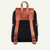 Mochila de cuero de lona de alta calidad unisex con logotipo personalizable Bolso de noche universitario pequeño Cierre de cremallera Marrón para chicas adolescentes