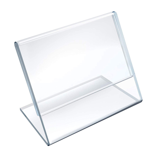 A6 Transparent Acrylic Display Stand A4 A5 Desk Shelf Display Easy to Install Table Card Stand for Office Business Company Sign