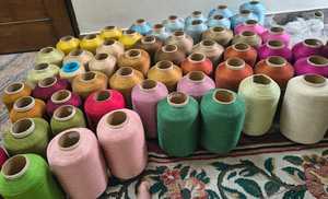 Fil à broder en soie sur cônes, haute brillance, fil textile industriel multi-usages pour broderie de vêtements de luxe, exportation - Product Image 4