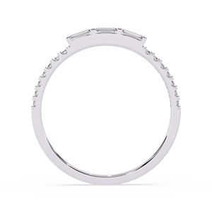 Bague en diamant taille émeraude pour femme en platine, certifiée GIA, style classique de fiançailles avec diamants blancs naturels couleur D - Product Image 4