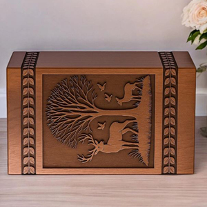 Natural Wood Urn for Green Funeral Ceremony Biodegradable Wooden Urn for Eco Burial by AYAANS - Product Image 6