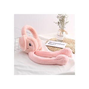 ที่ปิดหูรูปหูแมวสีขาวพร้อมหูสีชมพูและตาสีดำ - Product Image 3