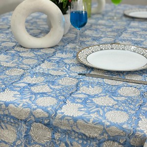 Custom Size Elegant Indian Print <b>Tablecloth</b> Ethnic Design Printed Rectangular Table Cloth <b>Rectangle</b> - Product Image 3
