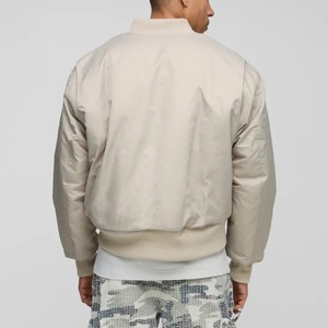 Blouson Bomber en Coton Personnalisé avec Fermeture Éclair et Logo en Relief pour Hommes, Coupe Classique, Manteau de Baseball en Polyester OEM - Product Image 3
