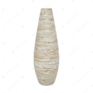 Jarrón de hierba marina vietnamita vintage con incrustaciones de cáscara de huevo para arreglos florales, organizador de plantas para mesa o suelo. - Product Image 2