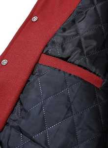 2025 personnalisé haute qualité Vintage hiver collège Baseball Letterman Varsity veste pour hommes avant Logo Position 100% coton - Product Image 5