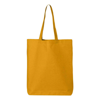 Sac fourre-tout 100% coton avec soufflet de fond |   Sac de courses réutilisable écologique personnalisé pour exposition promotionnelle
