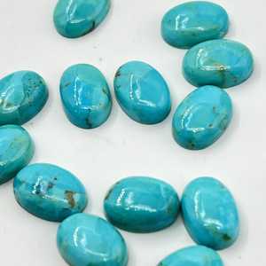 Pierre précieuse turquoise bleue de Mohave, forme ovale, non montée, pour la création de bijoux - Product Image 3