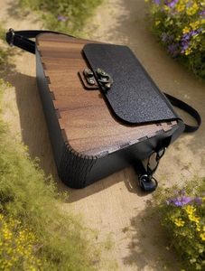 Bolso de Mano de Madera con Aspecto de Lujo, Bolso de Diseño Hecho a Mano a Precio Accesible para Mujeres, para Fiestas, Bodas, Eventos Nocturnos y Festividades - Product Image 2