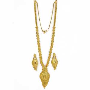 Colliers longs en laiton micro-plaqué or 14K, 18K, 24K, design traditionnel, vente en gros - Product Image 3