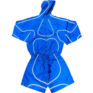 Ensemble de survêtement coupe-vent pour homme, veste à capuche légère de qualité supérieure, short assorti, vêtements de sport confortables et respirants, décontractés - Product Image 6